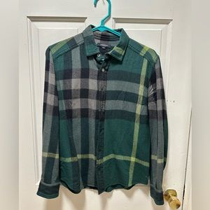 Burberry Novacheck Plaid Green Button Down